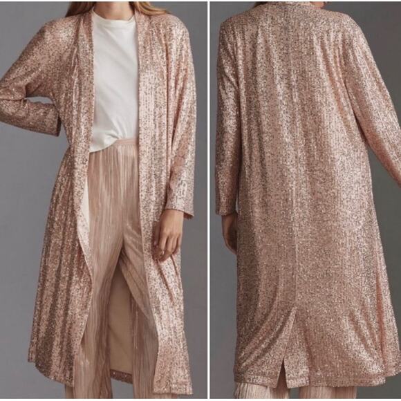 Mare Mare x Anthropologie Sequin Duster Cardigan Size Medium P - Picture 2 of 8